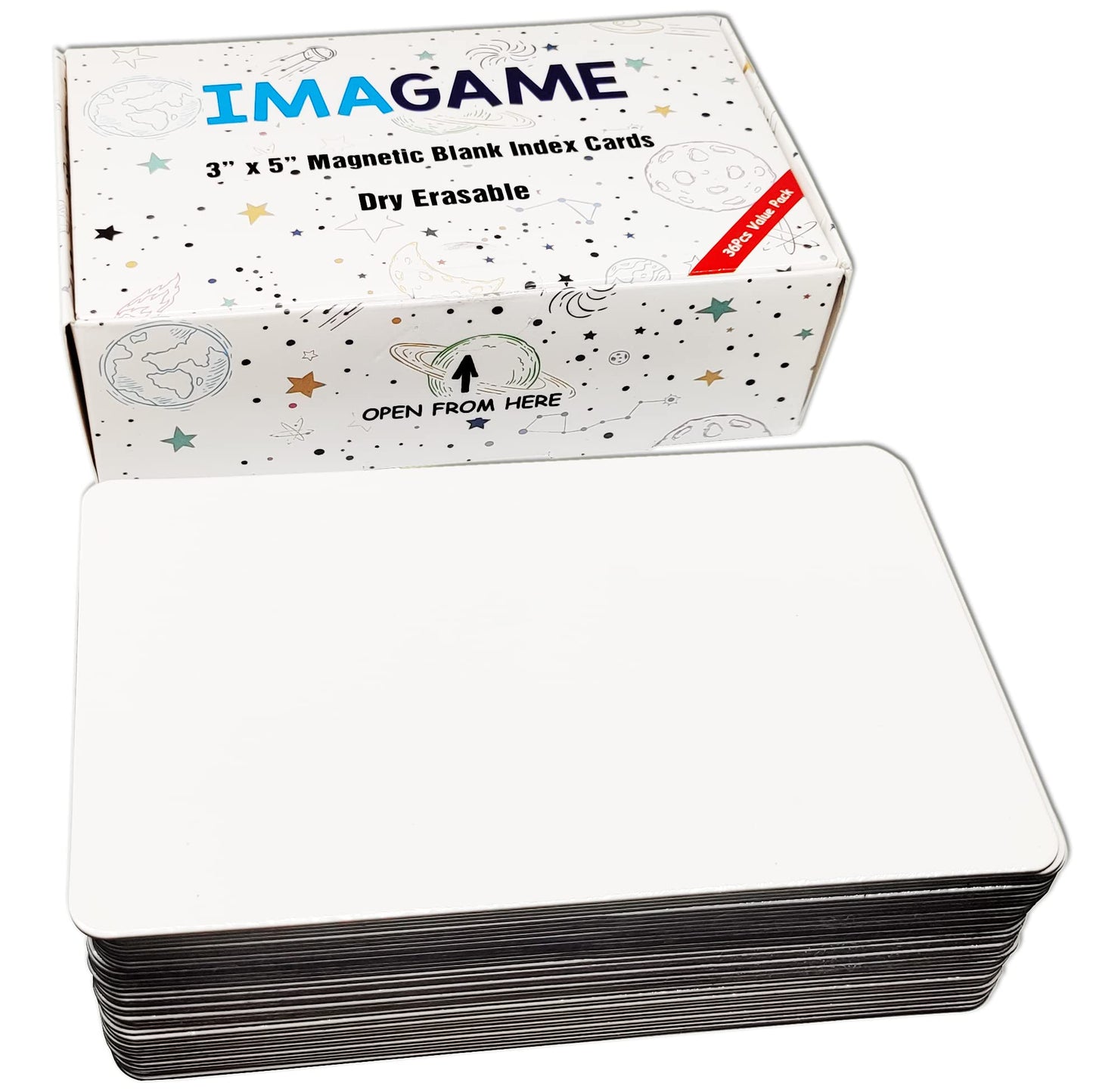 Dry Erase Magnets, Blank Magnetic Dry Erase Labels, 36-Pack, Erasable Magnets for Whiteboard, Multipurpose White Magnetic Labels to Write On for Classroom, Home, Education, Office, 3" x 5" 3" x 5" Blank