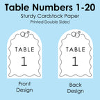 Big Dot of Happiness Wedding Rings Table Numbers, Engagement and Anniversary Party Decor, Wedding Centerpieces, Double-Sided 5 x 7 inches Cards, Table Numbers - 1-20