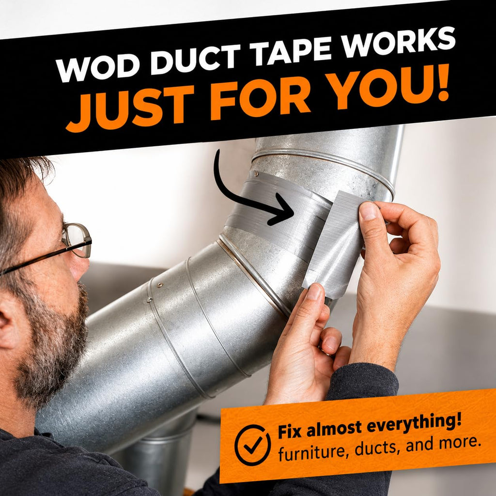 WOD Industrial Grade Sky Blue Duct Tape, 2.5 inch x 60 Feet