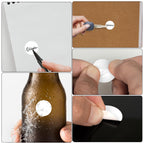 White Thermal Labels Vinyl Circle Waterproof Direct Printer Sticker Self-Adhesive Perforated Name Tag for Logo DIY QR Design Office Address 500 PCS