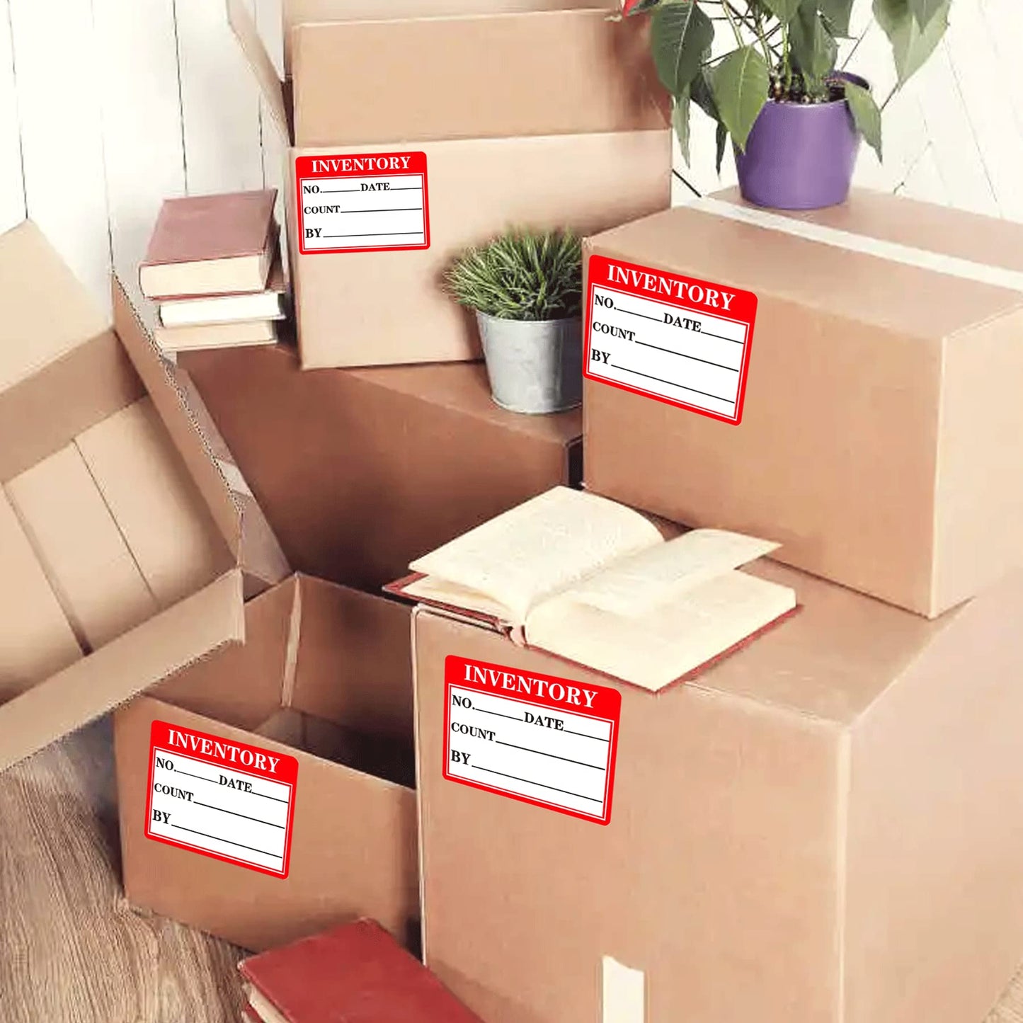 Inventory Labels Inventory Organizer Stickers 2 x 3 Inch Inventory Control Labels Count Date by Control Label Warning Stickers for Management,Inventorys，Shipping,Handling,Packing,Moving 250 Pcs 2 x 3Inch