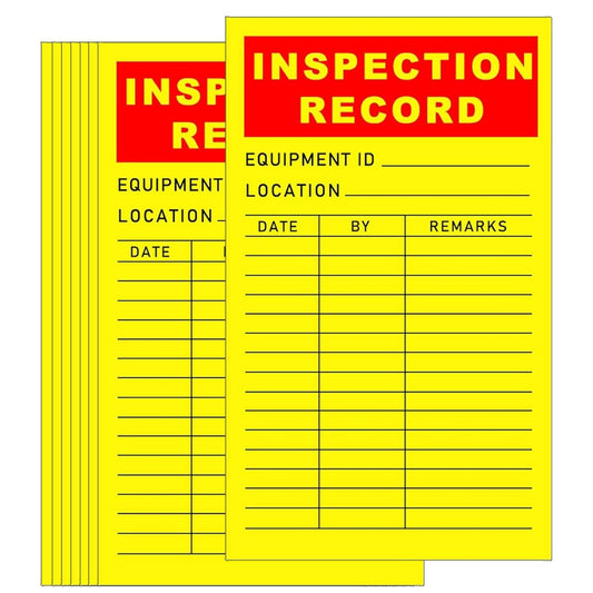 Safety Inspection Tags - 100Pcs Yearly Maintenance Labels - Industrial Quality Control Stickers