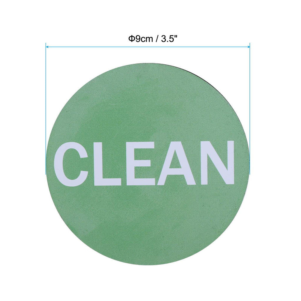PATIKIL Dirty Clean Dishwasher Magnet Round Dish Washer Red Green