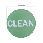 PATIKIL Dirty Clean Dishwasher Magnet Round Dish Washer Red Green
