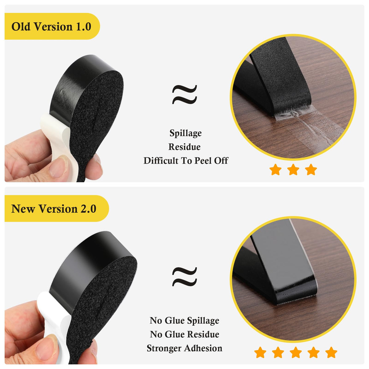 fowong Air Conditioner Window Seal 2 Inch X 1 Inch, Thick AC Weather Stripping High Resilience Foam Sealing Tape Adhesive AC Window Seal Kit 6.5ft Long (6.5ft x 2 Rolls, Black) 2in * 1in * 2rolls