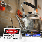 2 Pcs Danger Hot Do Not Touch Warning Signs, 5x3.5" Aluminum 2