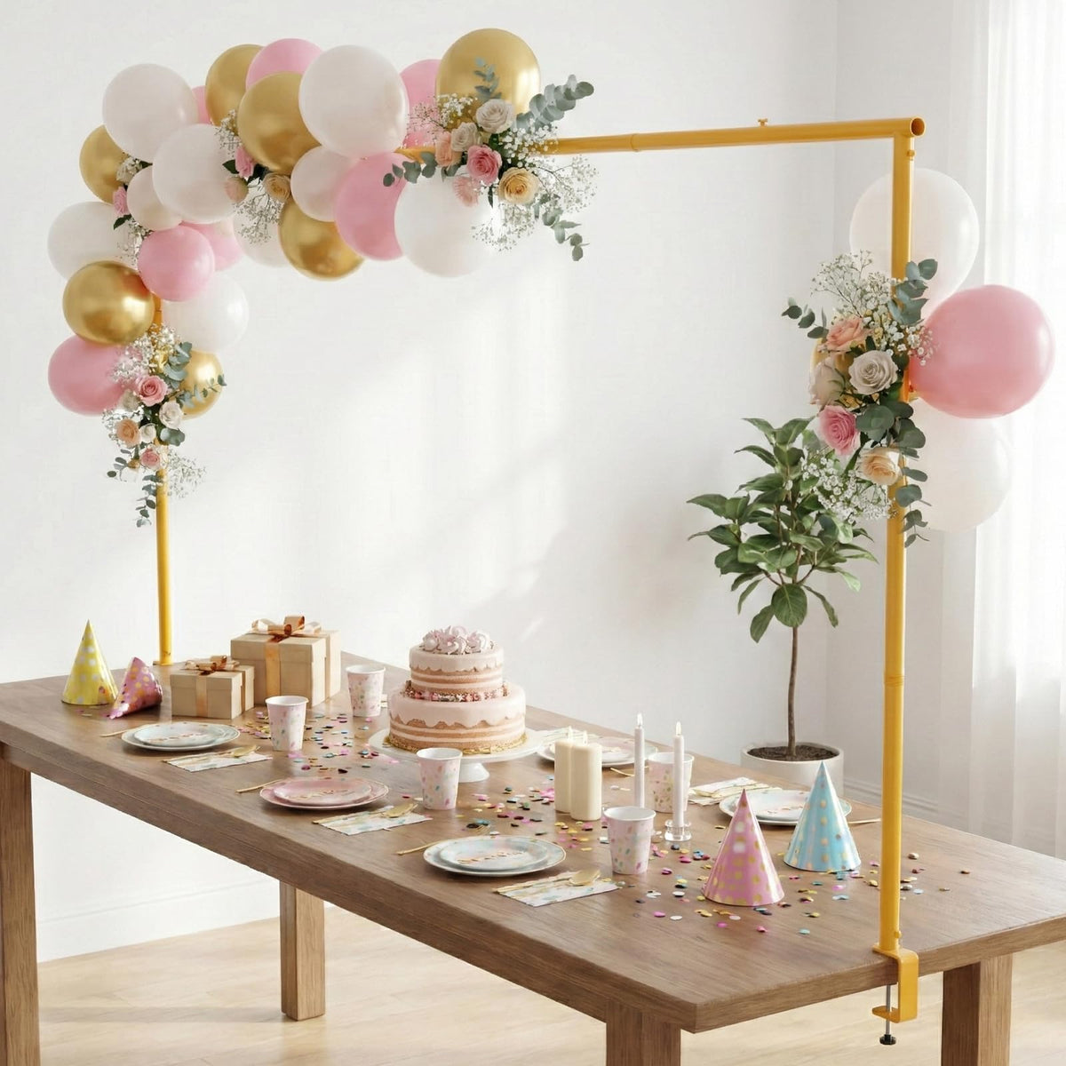 8FTx4FT Adjustable Over The Table Arch Stand with Clamps 8x4FT