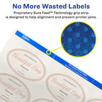 Avery Printable Blank Oval Labels, 1.5" x 2.5", Glossy Crystal Clear, 180 Customizable Labels (22854) 1.5" x 2.5" 180 labels Glossy Clear