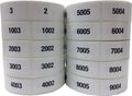 Consecutive Number Labels Bulk Pack Numbers 1 Through 10,000 White/Black .75 x 1.5 Rectangle Small Number Stickers for Inventory