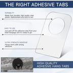 Blulu 3000 Pcs Self Adhesive Hanging Tabs Hang Tags, Round, 0.875 x 1.25 in