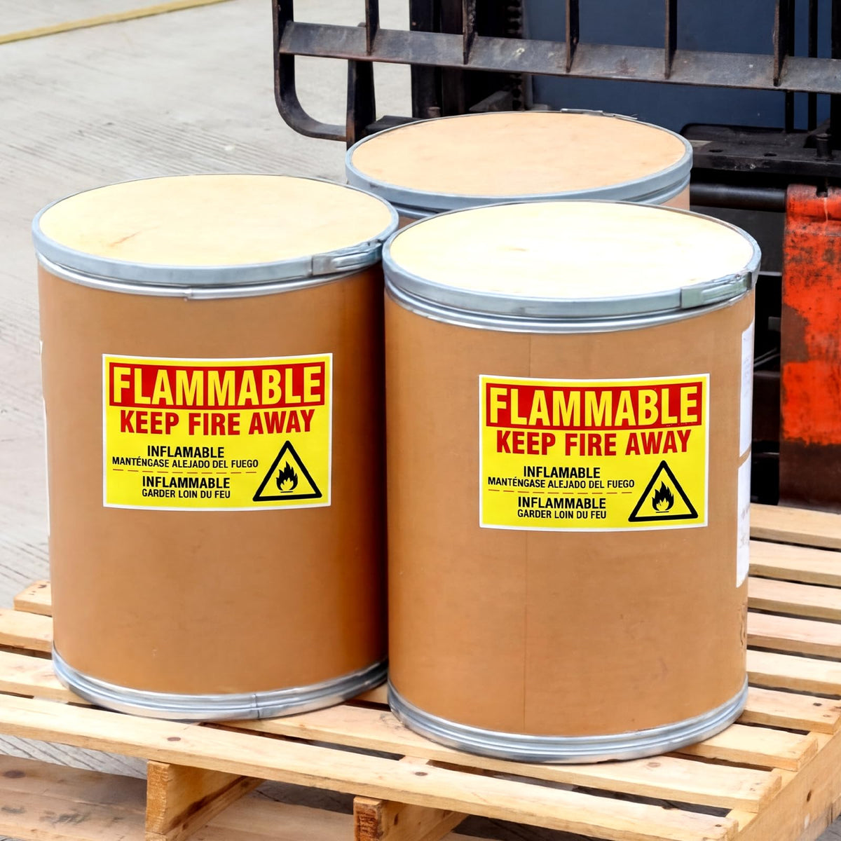 3 Pcs Flammable Keep Fire Away Decal, 9 x 14 Inch