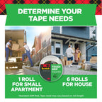 Scotch Tough Grip Moving Tape Refill, 1.88 in x 43.7 yd, 6 Rolls