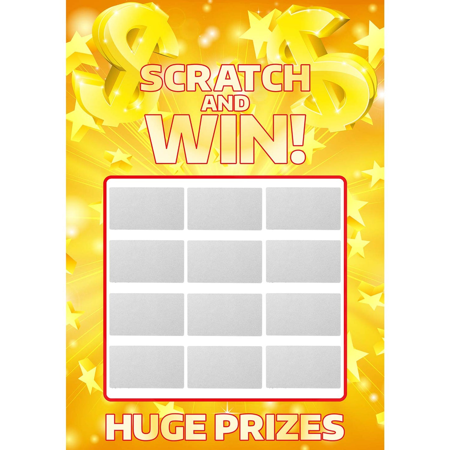 Leinuosen 1000 Pieces Scratch Off Sticker Round Labels (Silver, 2 x 1 Inch Rectangle)