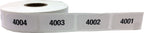 Consecutive Number Labels Bulk Pack Numbers 1 Through 10,000 White/Black .75 x 1.5 Rectangle Small Number Stickers for Inventory