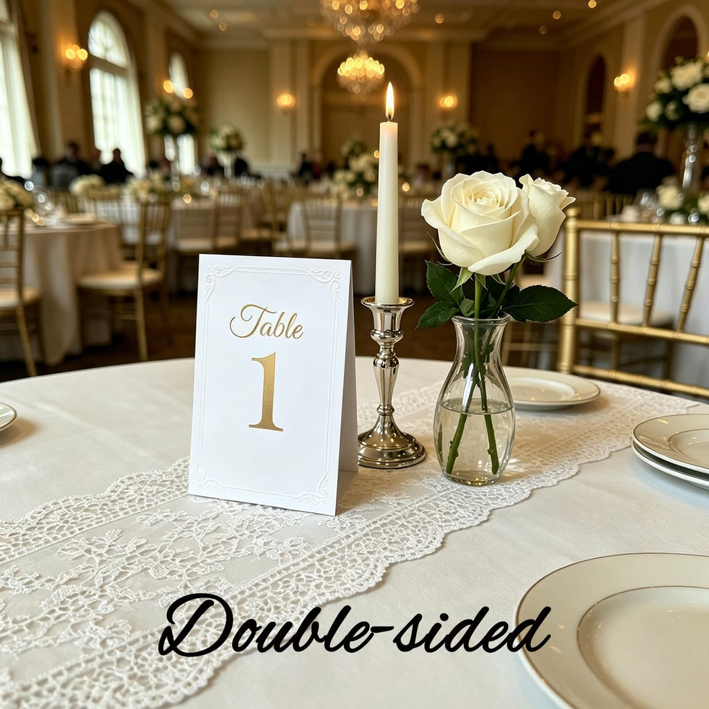 Wedding Table Numbers 1-20 with Head Table, 4" x 6" Table Numbers