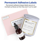 Avery Matte White Labels, Metallic Gold Borders, 3" Round Labels, 60 Total, Laser/Inkjet Printable (6544) 10 Sheets 3"