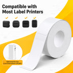 Thermal Labels, 2 Rolls, 180 White Sticker Labels, Inkless