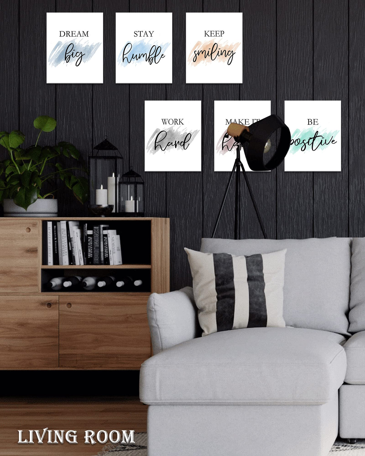𝗗𝗿𝘀𝗼𝘂𝗺 Motivational Wall Decor Inspirational Office Wall Art Quotes Wall Art for Living Room Encouraging Canvas Posters for Office Bedroom Sayings for Wall Decor - 8” x10” x6 PCS (𝗙𝗿𝗮𝗺𝗲𝗱) Motivvational Wall Art - White 8''x 10''x 6pcs