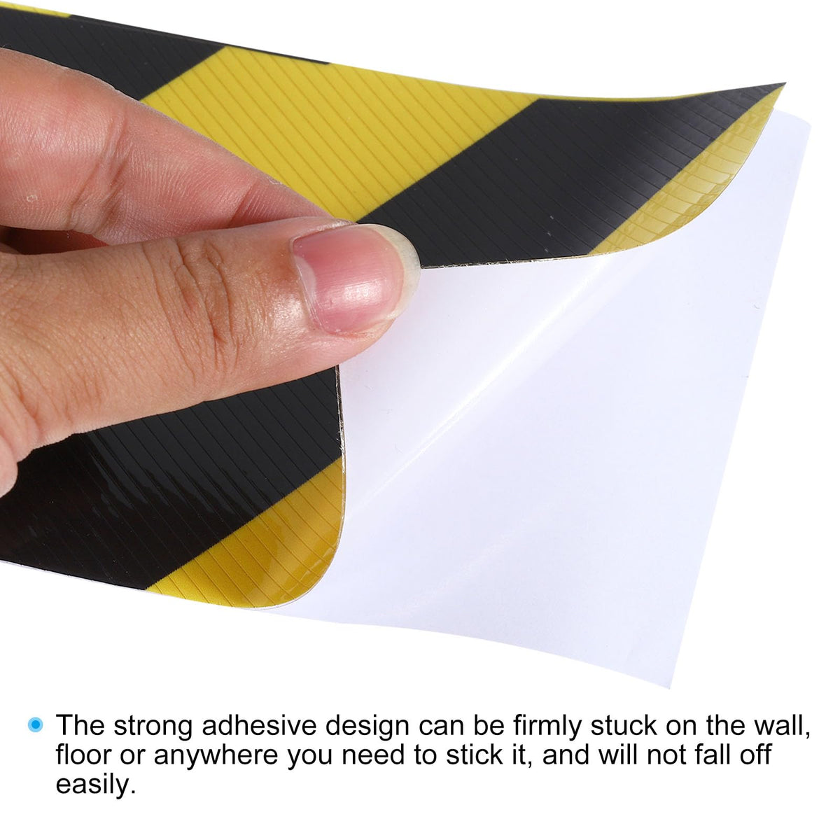 PATIKIL Stripe Caution Sticker Tape, 4 Pcs 39.4" x 3.9" PVC Self Adhesive Safety Warning Stripe Labels Decal Tape Waterproof for Stair Floor Wall, Yellow