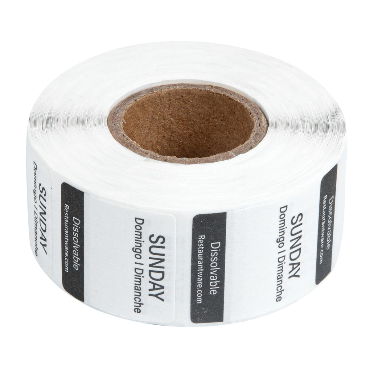 Restaurantware RW Smart 1 Inch x 1 Inch Food Rotation Labels 3500 Dissolvable Food Safety Labels - Premium Trilingual Paper Day Of The Week Labels For Food Storage Or Prep Weekly 7-Day