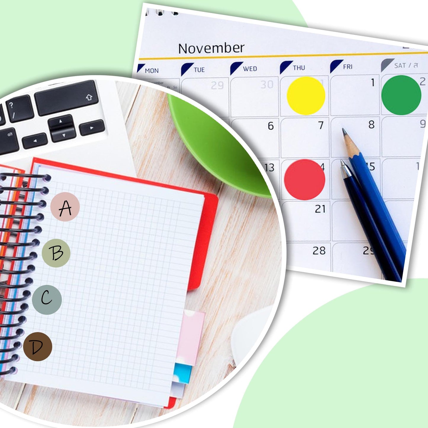 1400 PCS Dot Stickers, 3/4 inch Round Color Coding Label Circle Stickers, 20 Colors Circle Dot Label Sticker, Round Labels for Office Classroom Student Toddlers