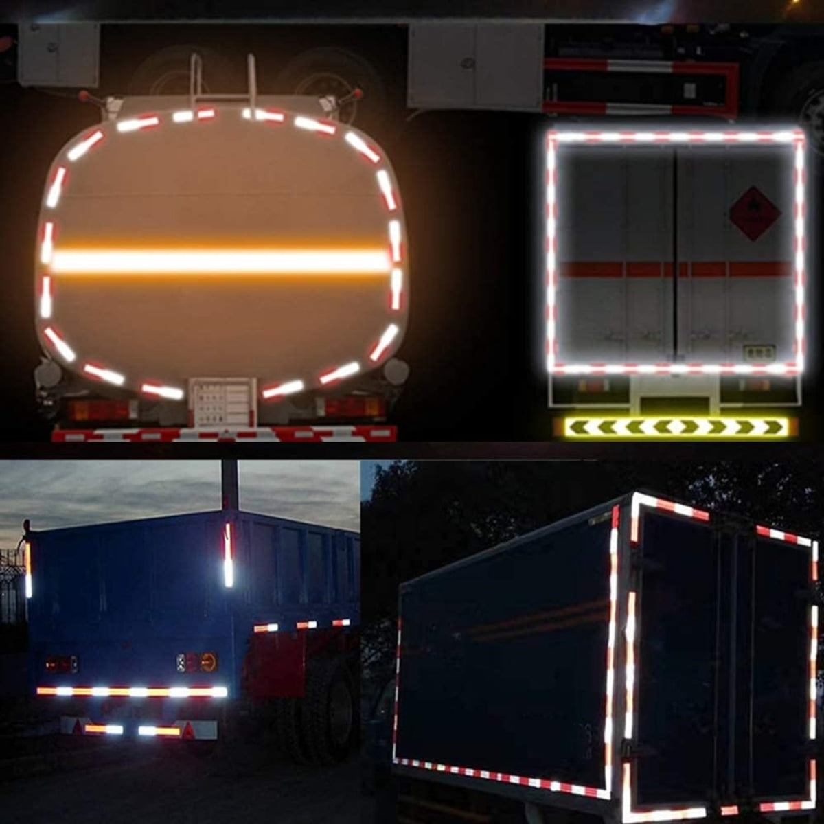 DOT-C2 Red Reflective Tape, Reflective Strips Waterproof High Intensity Tapes, Conspicuity Warning Safety Adhesive Tape, Red and White Reflective Tape for Vehicles, Cars, Trailers, Outdoors (2inx30ft) 2inx30ft