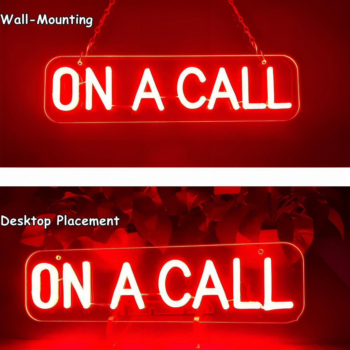 On A Call Neon Sign On a Call Sign for Desk Do Not Disturb Neon Light Sign on call-RED