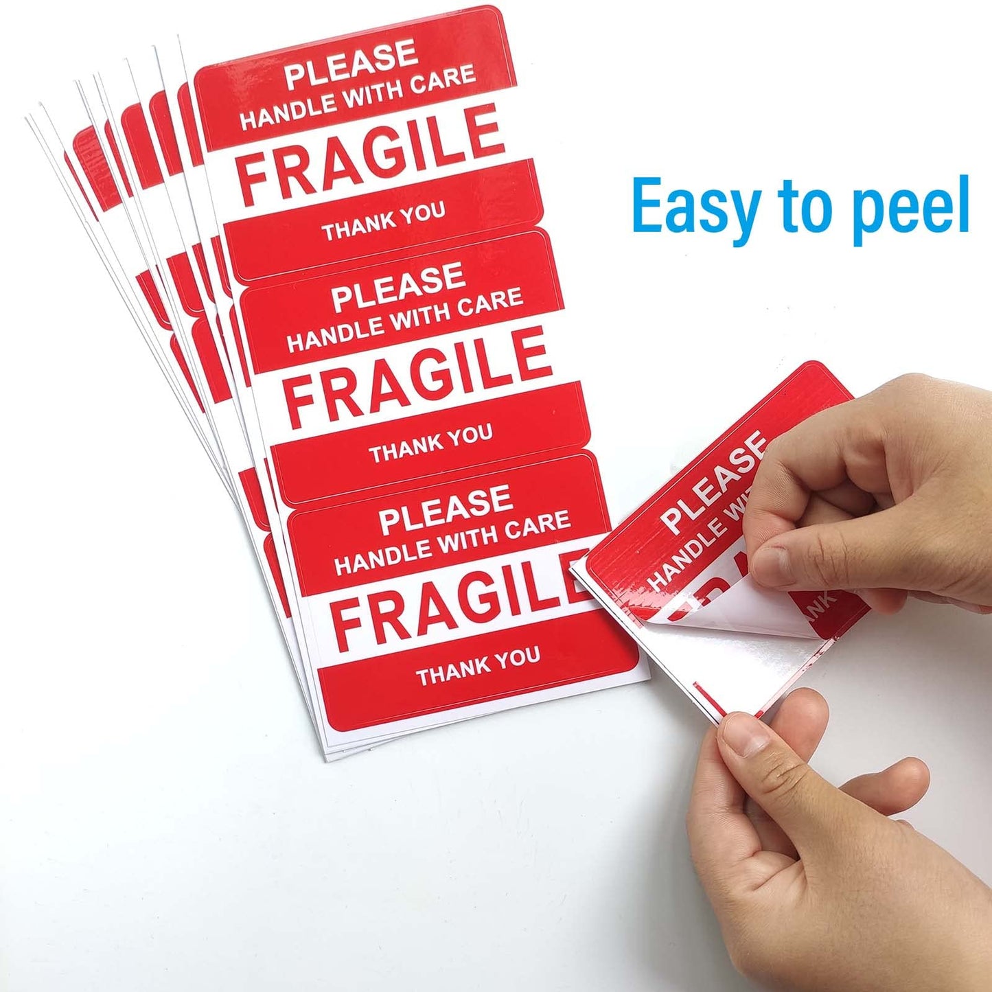 Fragile Stickers, Vinyl Laminated, for Shipping Packing, Weather Resistant UV Protected, Removable, 50 Labels (2.5x3.5 inch) 2.5x3.5 inch