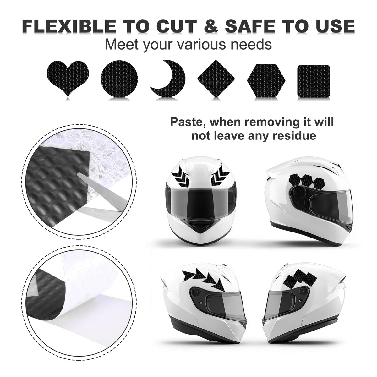 MECCANIXITY Reflective Tape, 1 Inch x 82 ft Self-Adhesive Trailer Reflector Tape Waterproof Warning Safety Sticker Night Reflectors Arrow Tape for Bikes, Black-White 1 Inch x 82 Feet