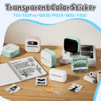 Phomemo T02 Transparent Paper Clear Sticker Paper 50mmx3.5m
