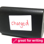 Set of 2000 matte white all-purpose labels, 0.5 x 0.3 inches, suitable for organizing and labeling various items.