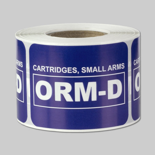 300 Labels - 2 x 1.5 Inch ORM-D Cartridges, Small Arms Stickers - Strong Adhesive Shipping Labels for Other Regulated Materials