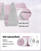 2" Glitter Thermal Labels 100 Labels/Roll+2" Holographic Round Thermal Labels 400 Labels/Roll