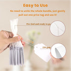 2.8x1.7 White Price Tags with String 500 Pcs, Gift Tags 2.8x1.7