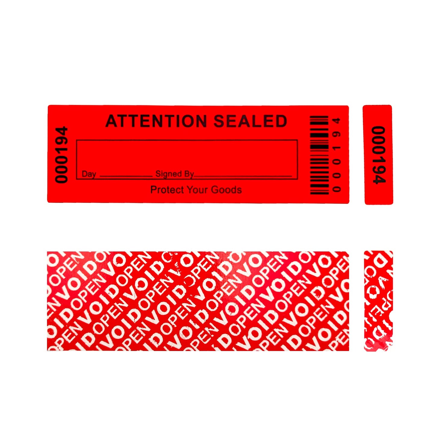 Security Warranty Void Stickers 100% Total Transfer Tamper Evident Labels Triple Serial Numbers Seal Sticker Large 35x120 mm(50PCS,red) Red3