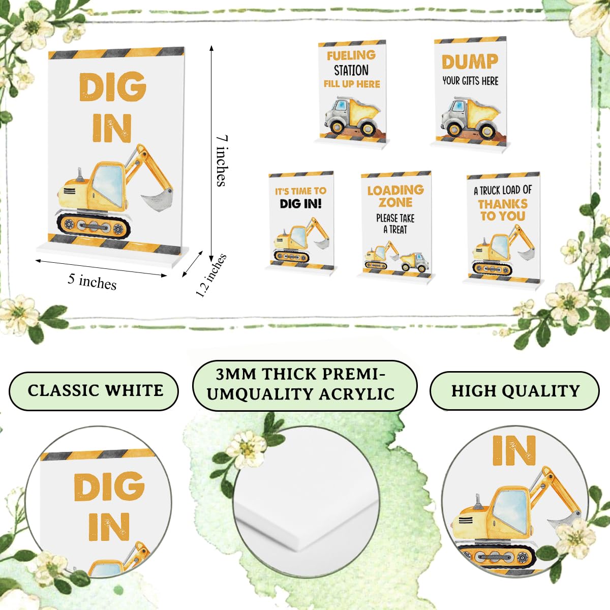 Construction Theme Birthday Party Supplies, Excavator Birthday Decorations