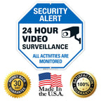 Video Surveillance Sign, CCTV Security Alert, Aluminum 12x12 2 PK