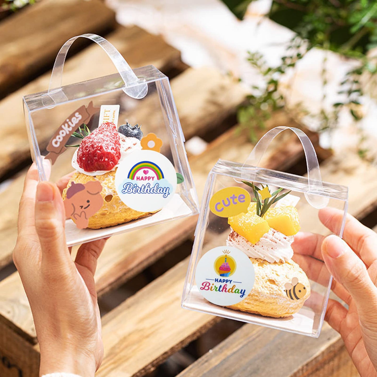 Happy Birthday Stickers Roll 1.5" Round 500pcs Self Adhesive Birthday Sticker for Kids Adults Envelope Seals Cards