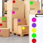 Fluorescent Green 2" Color Coding Labels for Warehouse Classroom Office