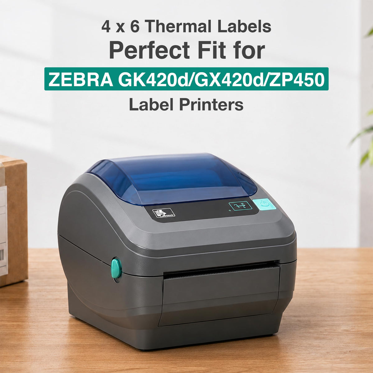 4x6 Thermal Labels Compatible with Zebra GK420d/GX420d/ZP450-500 Labels 1 Roll