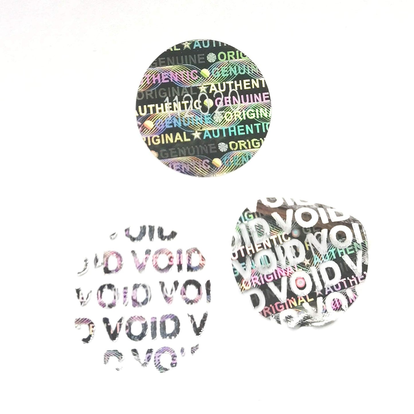 0.59 in High Security Tamper Evident Seal Warranty Void Original Genuine Authentic Hologram Labels/Stickers w/Unique Sequential Serial Numbering Tamper Proof Stickers (550) 0.59in 550pcs