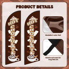 2 Pcs 11.2 FT Hot Chocolate Feather Flag Hot Chocolate Swooper Flag Only