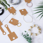 1000 Pcs Self Adhesive Bracelet Display Cards, Necklace Cards for Selling Jewelry, Hanging Bracelet Packaging Card, for Keychain, Earring, Necklace, Hairband and Scrunchies, 3.93 X 1.57 Inches(Brown)