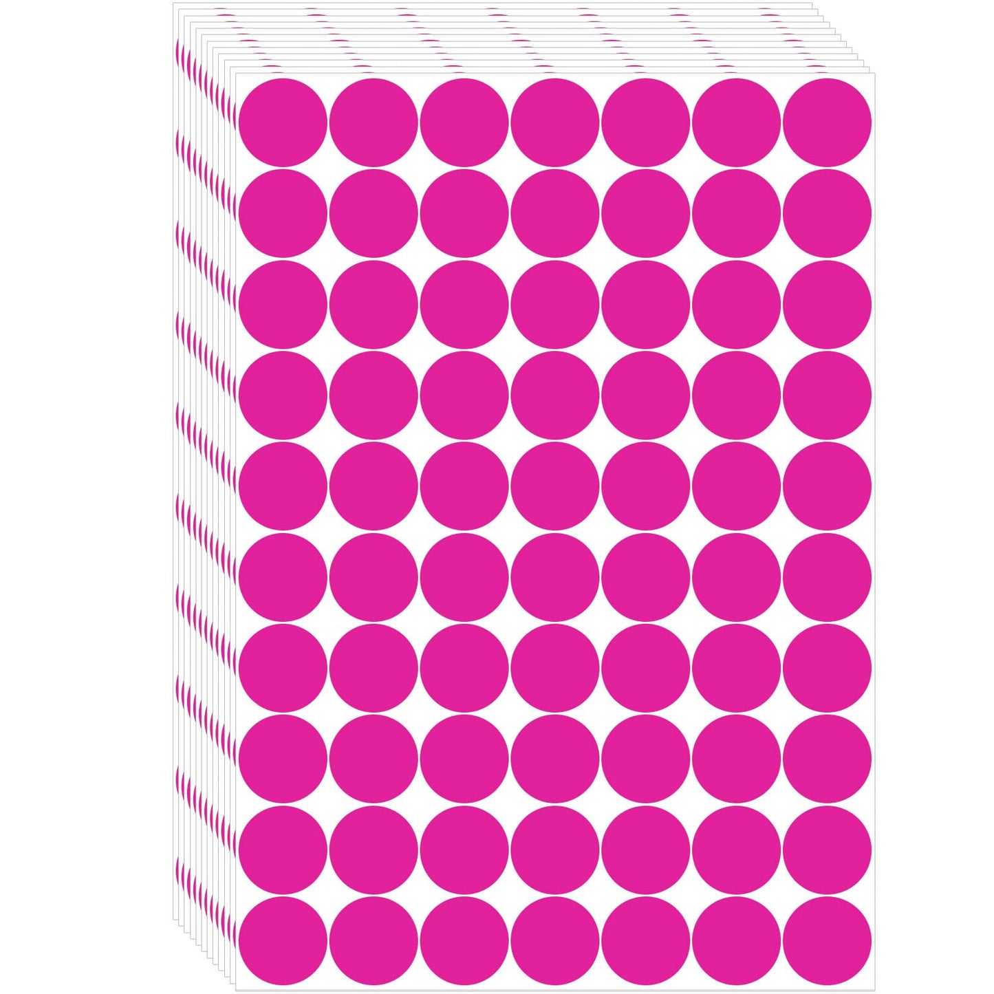 1400 PCS Pink Dot Stickers Round Color Coding Labels Polka Circle Dot Label Sticker for Office,Classroom,Papers Etc