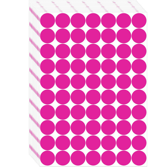 1400 PCS Pink Dot Stickers Round Color Coding Labels Polka Circle Dot Label Sticker for Office,Classroom,Papers Etc