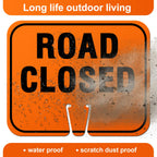 Geetery 6 Pcs Traffic Cone Arrow Signs 10.4"x 12.6" Reversible Orange Road Signs Bulk Road Closed Cone Top Traffic Warning Directional Left Right Arrows Sign for Outdoor Construction (Detour) Detour