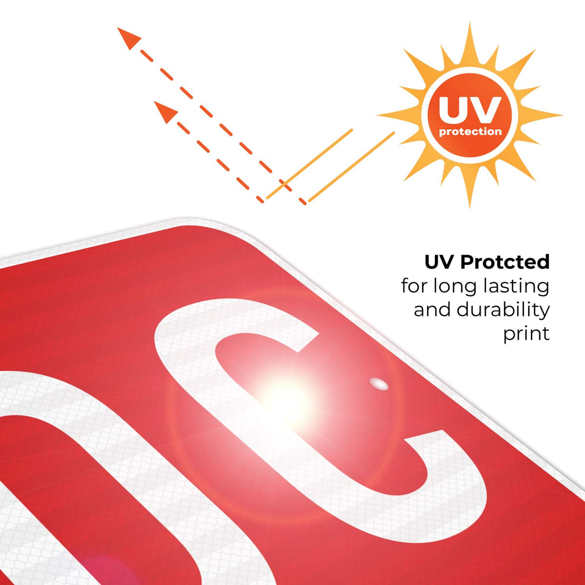 FDC Sign, Red Background, 12x18 Inches, 3M EGP Reflective .063 Aluminum, Fade Resistant, Made in USA 12x18 Reflective