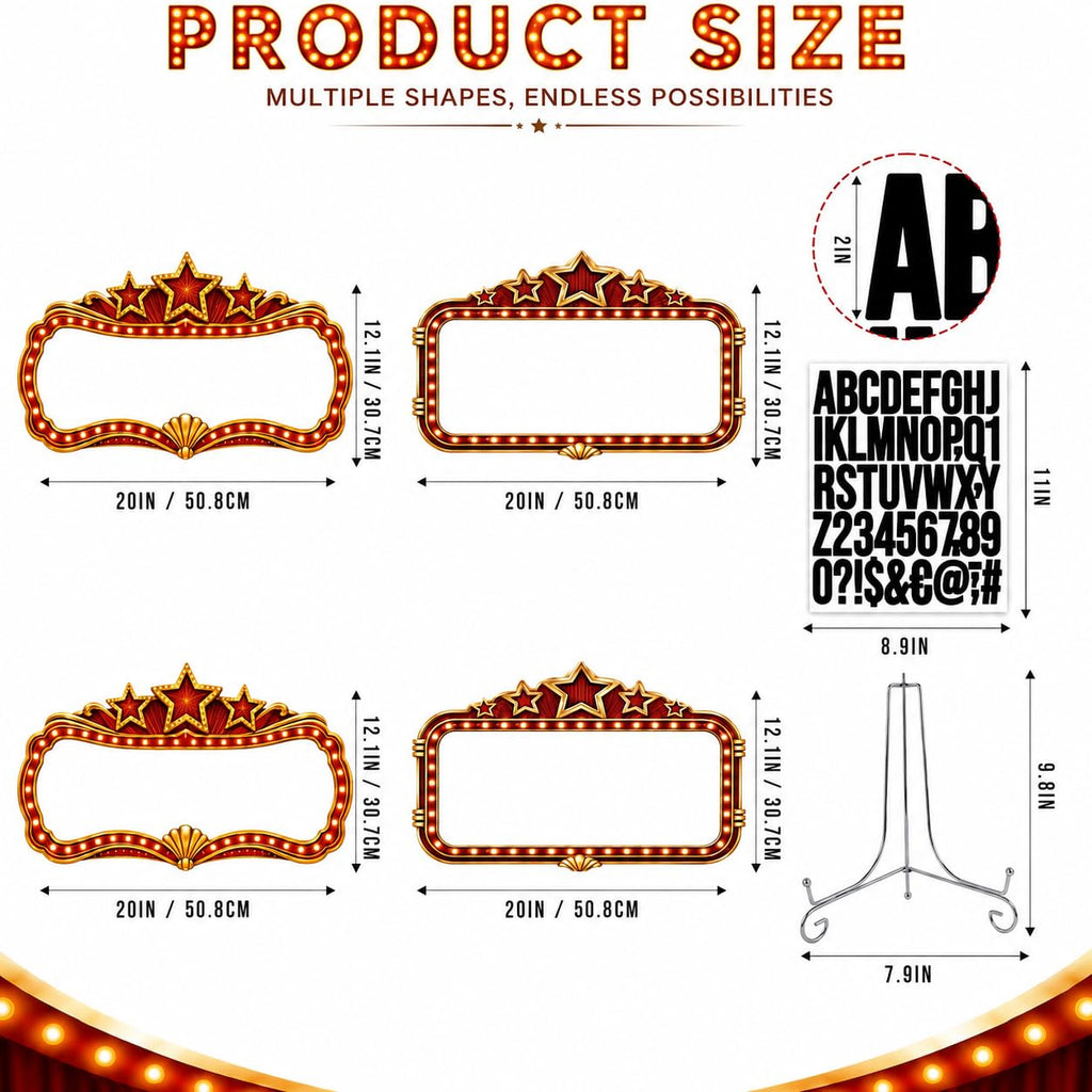4 Pack Bottle Service Sign Set, Wedding Signs for Reception Red & Gold