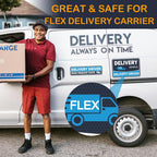 4 Pack Heavy Duty Flex Delivery Driver Car Magnets, Reflective Caution Frequent Stops Magnetic Signs, Flex Driver Accessories Decal Bumper Stickers KS_DeliveryManget_Blue