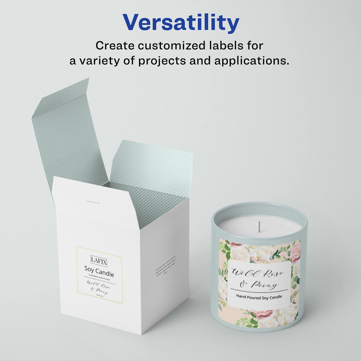 Avery White Rectangle and Square Labels Bundle (350 Labels) 200 Labels + 150